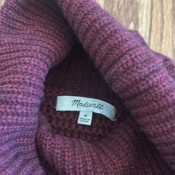 Madewell Black Cherry Merino Wool Blend Sweater - Picture 7 of 9